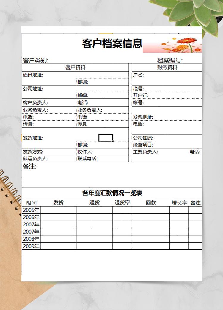客戶檔案信息