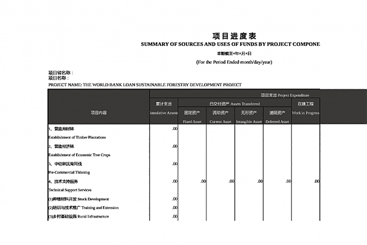 項目進度表-中英文-1