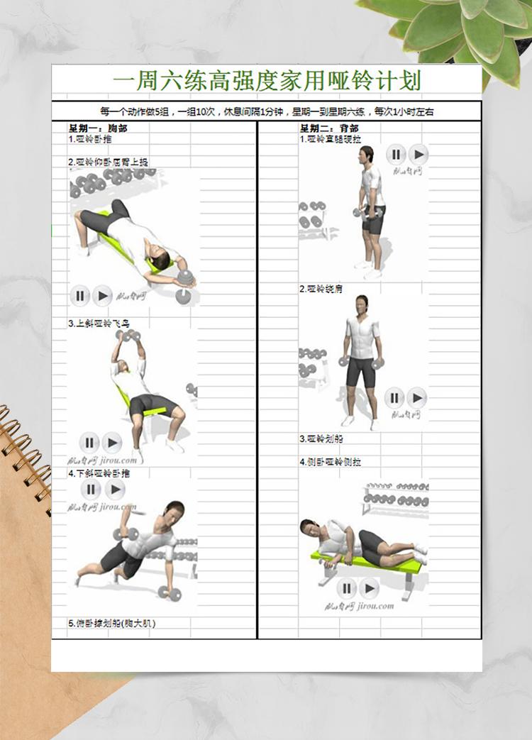 高強(qiáng)度家用啞鈴計(jì)劃