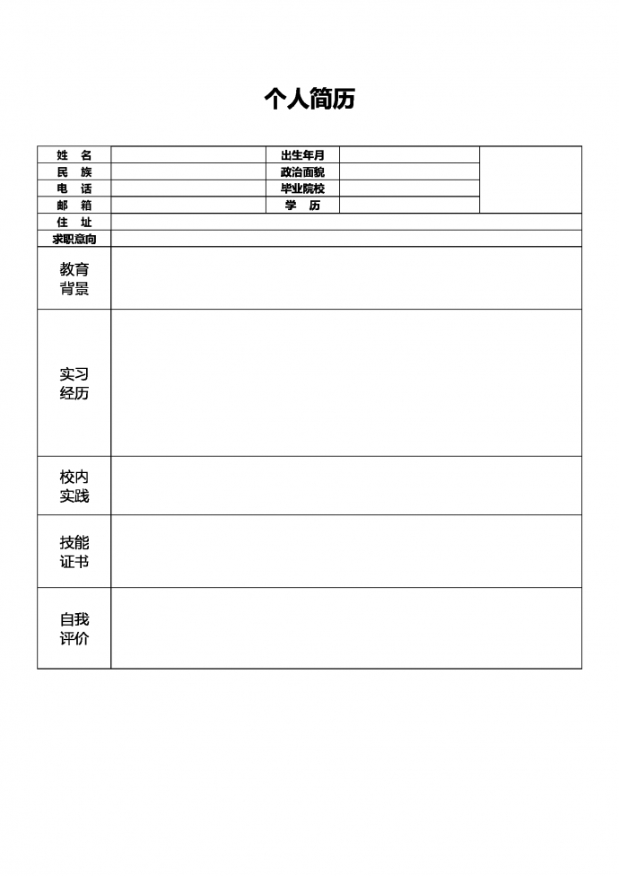天藍色經典護士自薦信簡歷模板-1