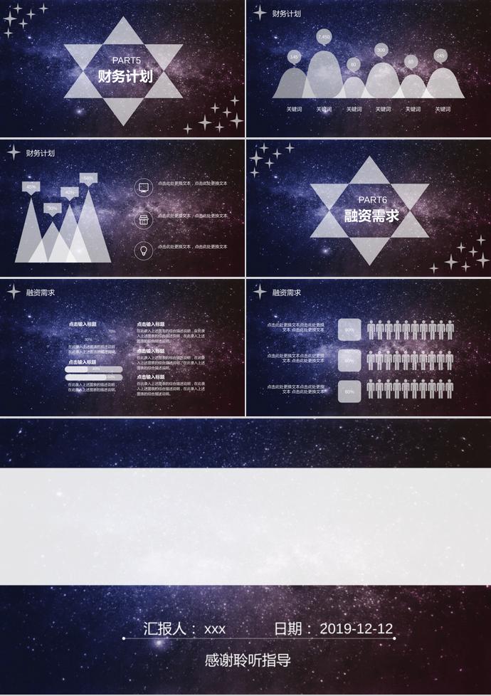 2019星空科技創業融資計劃書PPT模板-2