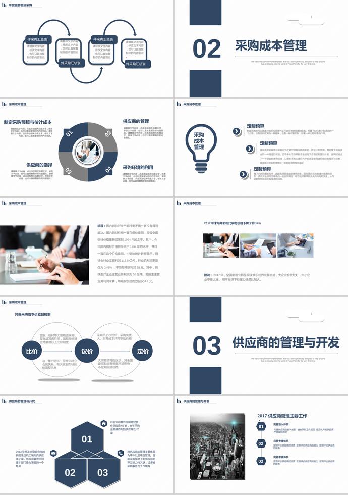 簡約實用工作總結計劃PPT模板-1