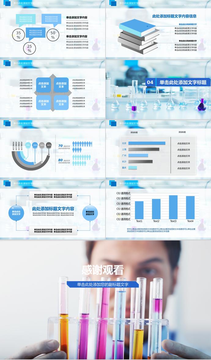 天藍(lán)色化工化學(xué)畢業(yè)答辯PPT模板-2