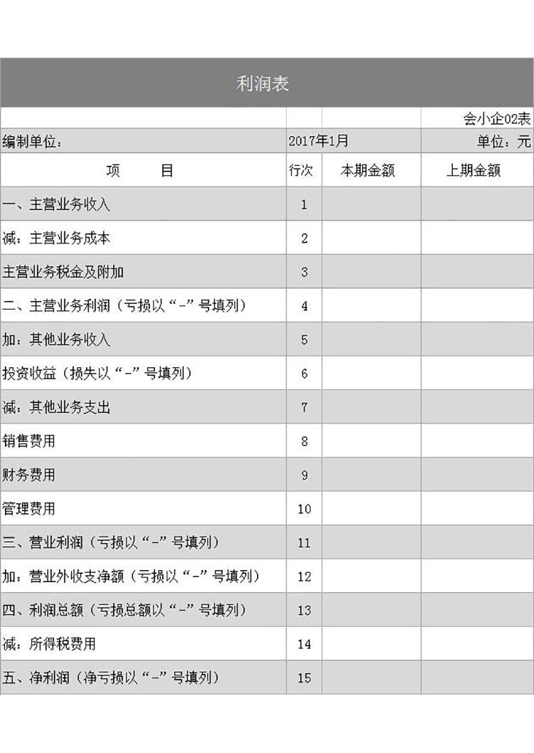 灰白利潤表-1