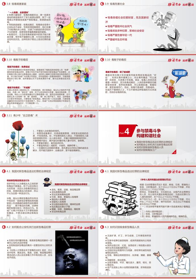 橙色系精美風禁毒主題宣傳ppt模板-4