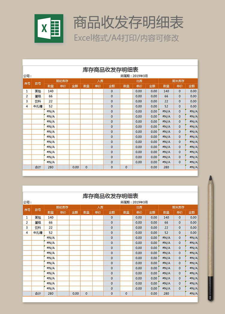 庫存商品收發存明細表