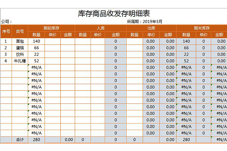 庫存商品收發存明細表-1