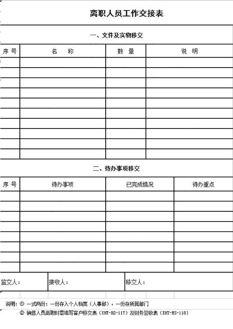 離職人員工作交接明細表-1