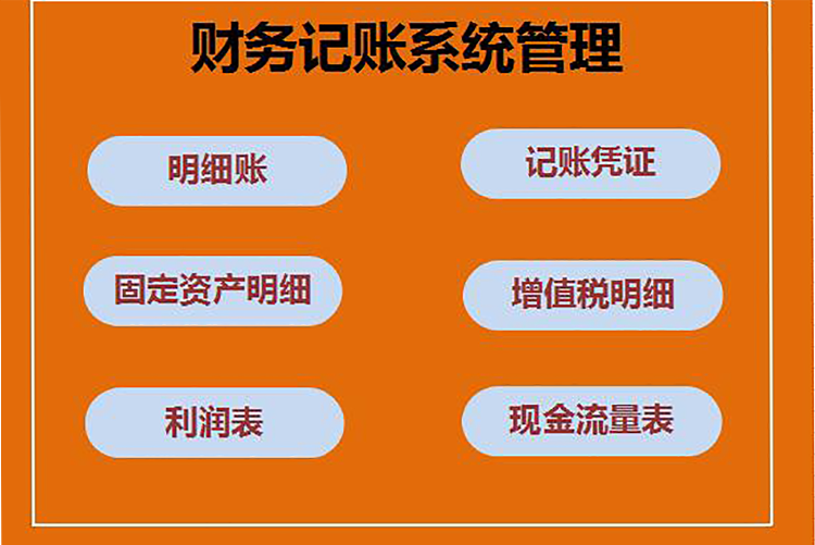 橙色系財務(wù)記賬系統(tǒng)管理模板-1