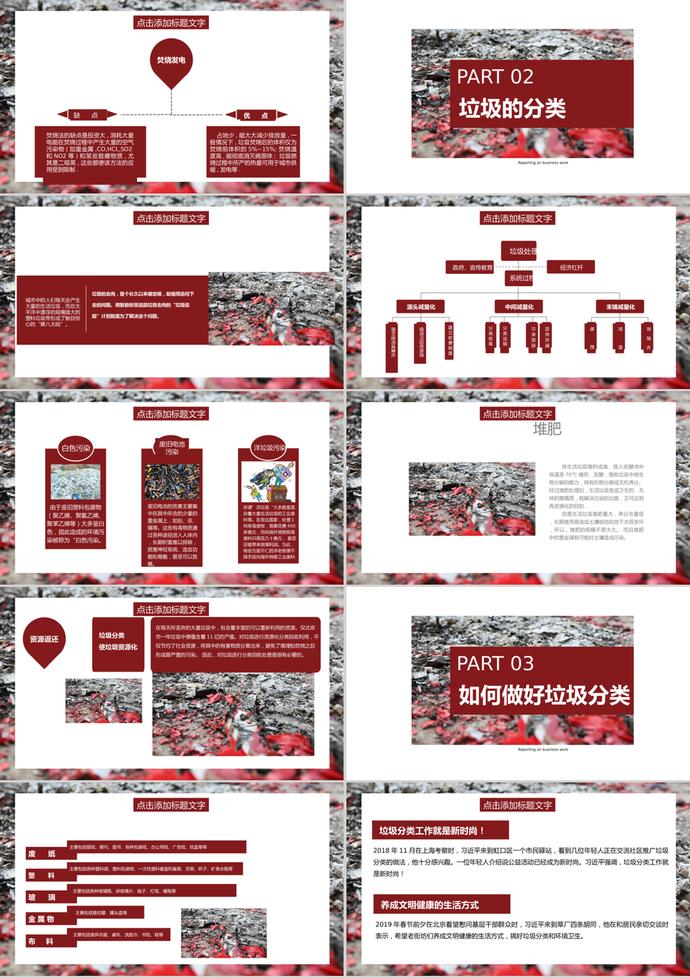 黑色大氣風垃圾分類培訓課件PPT模板-1