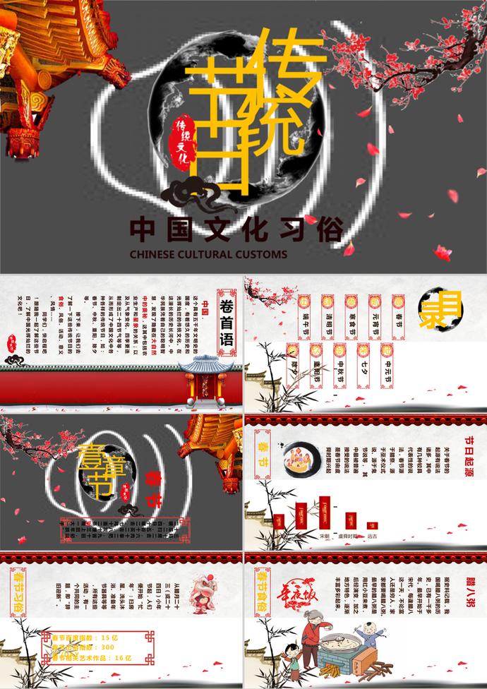 中國(guó)文化之傳統(tǒng)節(jié)日詳細(xì)介紹ppt模板