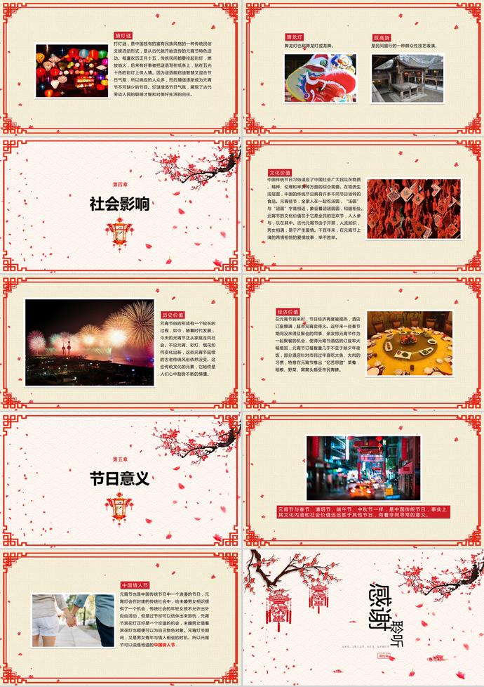 中國傳統節日元宵節介紹宣傳ppt模板-2