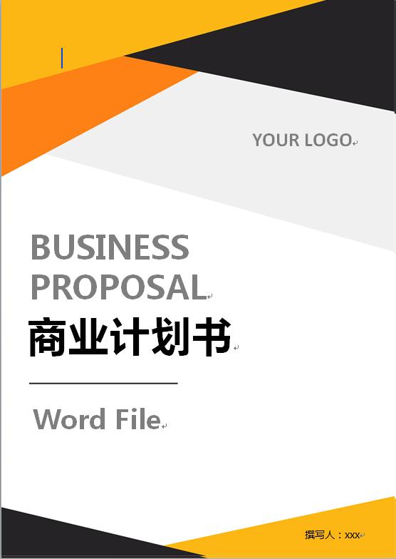 某服裝公司商業計劃書