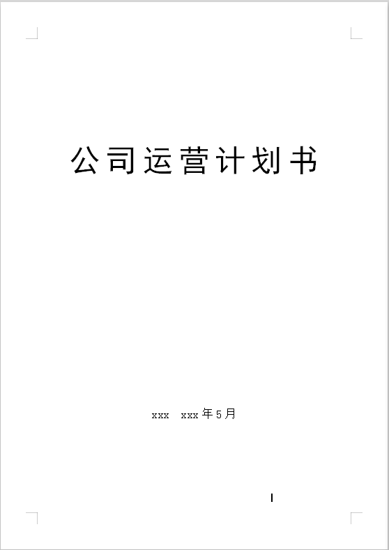 通用詳細公司運營計劃書