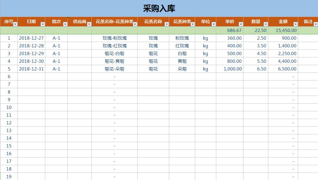 微商進銷存Excel管理系統-1