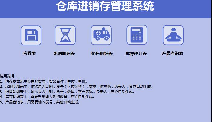 倉庫進銷存管理系統excel模板