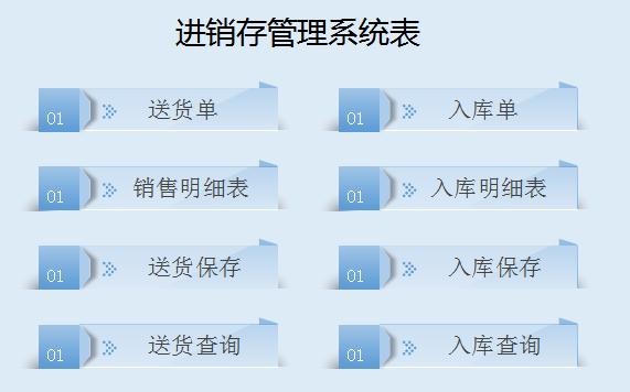 淺藍色進銷存管理系統excel模板