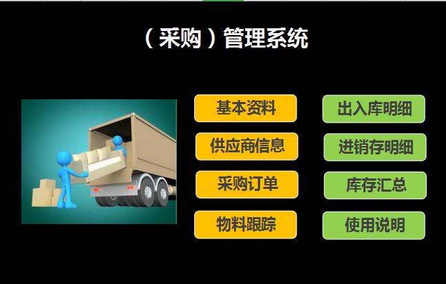 采購管理系統excel表模板
