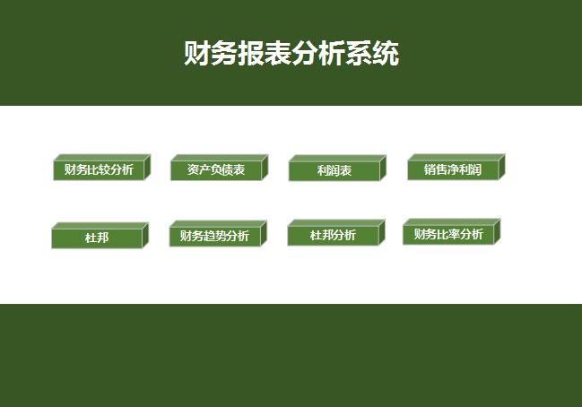 財(cái)務(wù)報(bào)表分析系統(tǒng)excel模板