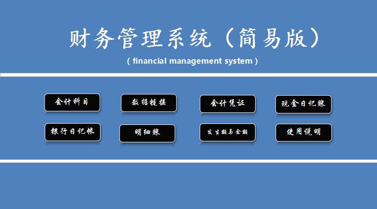 財務管理系統excel表格模板