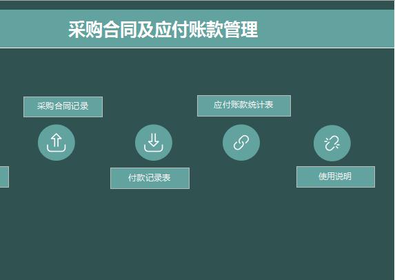 采購合同及應付賬款管理excel模板