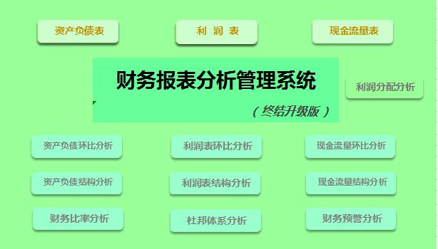 財(cái)務(wù)報(bào)表分析管理系統(tǒng)excel模板
