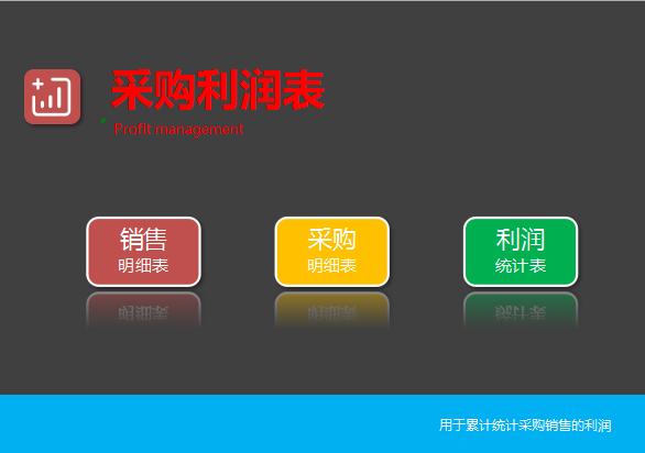 采購利潤表管理系統(tǒng)Excel模板