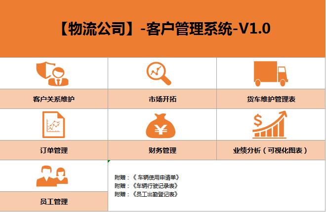 物流公司客戶管理系統(tǒng)excel表格模板