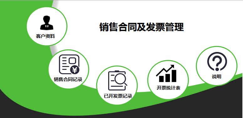 綠色系銷售合同管理系統(tǒng)excel模板