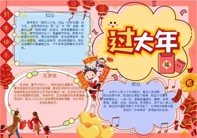 過大年新春小報Word模板