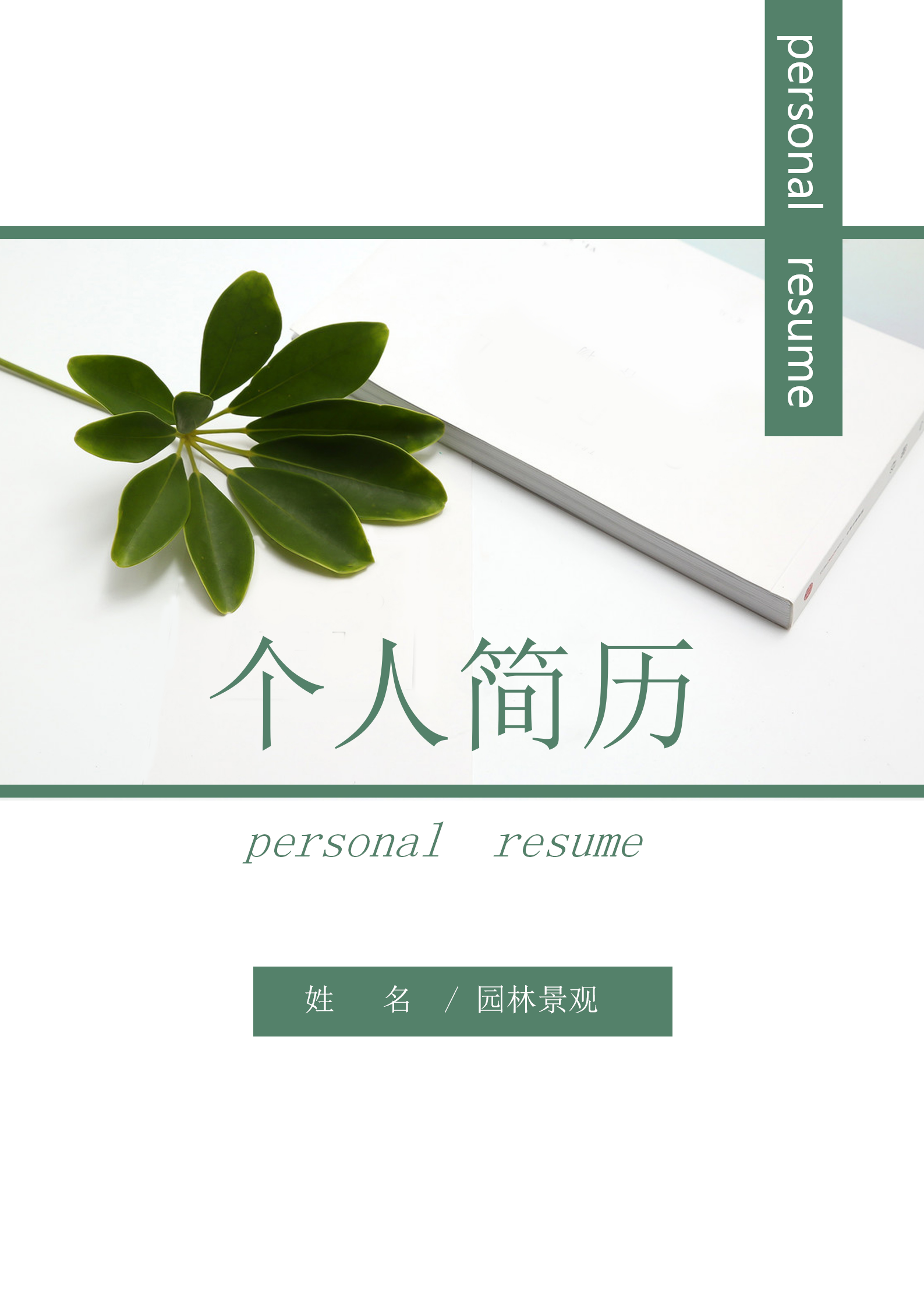 自薦信景觀設(shè)計(jì)師簡(jiǎn)歷套裝