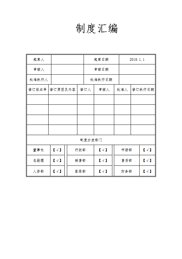 某公司人事管理制度匯編word模板
