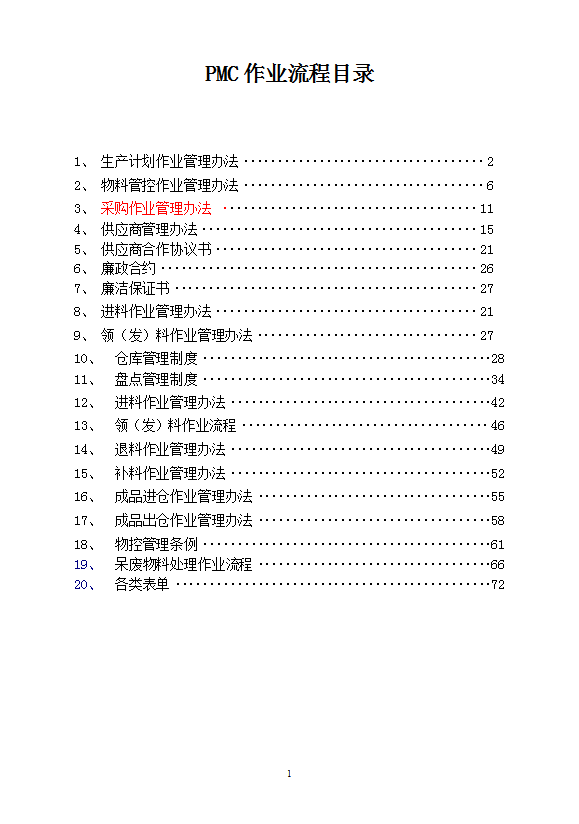 PMC作業流程培訓教材word模板