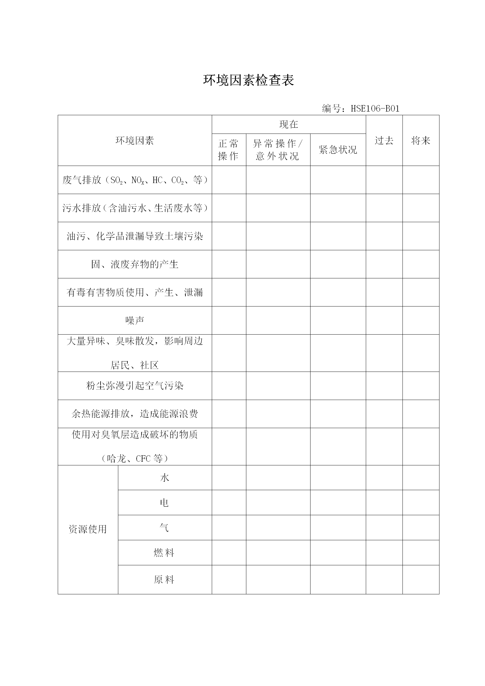 工廠安全生產(chǎn)表格匯總word模板-1