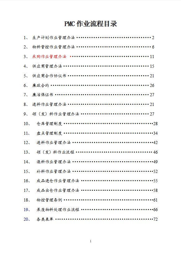 PMC作業流程培訓教材word模板