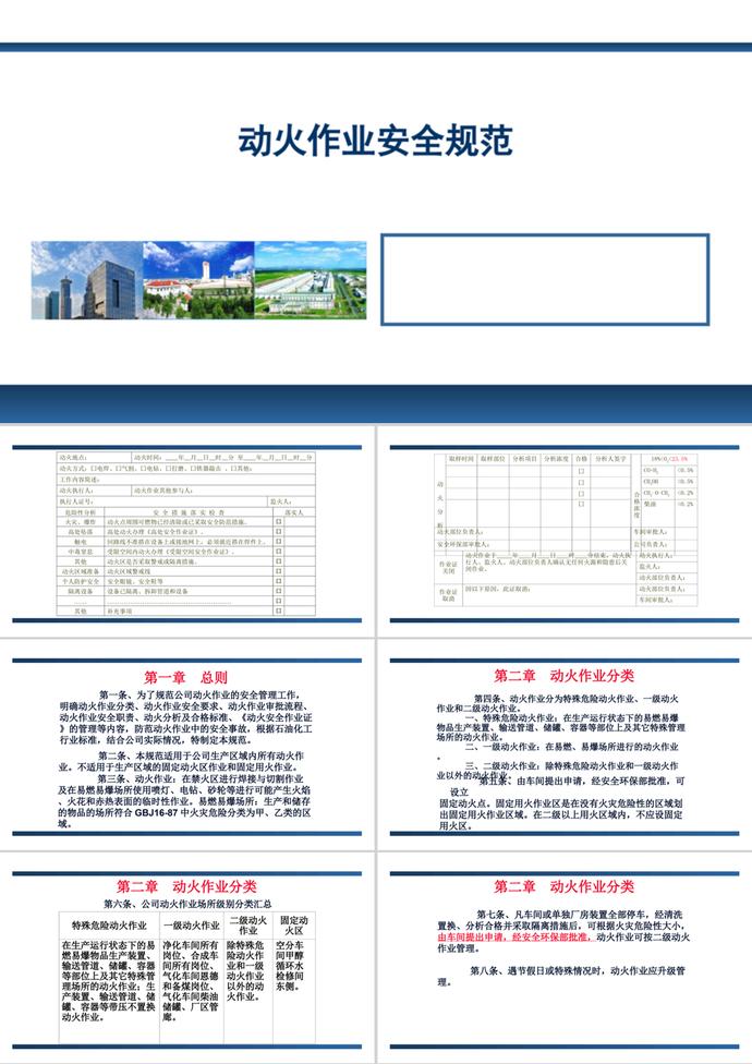 動火作業安全規范教材PPT模板