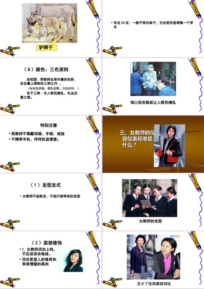 教師儀表禮儀規范培訓講義PPT模板-4