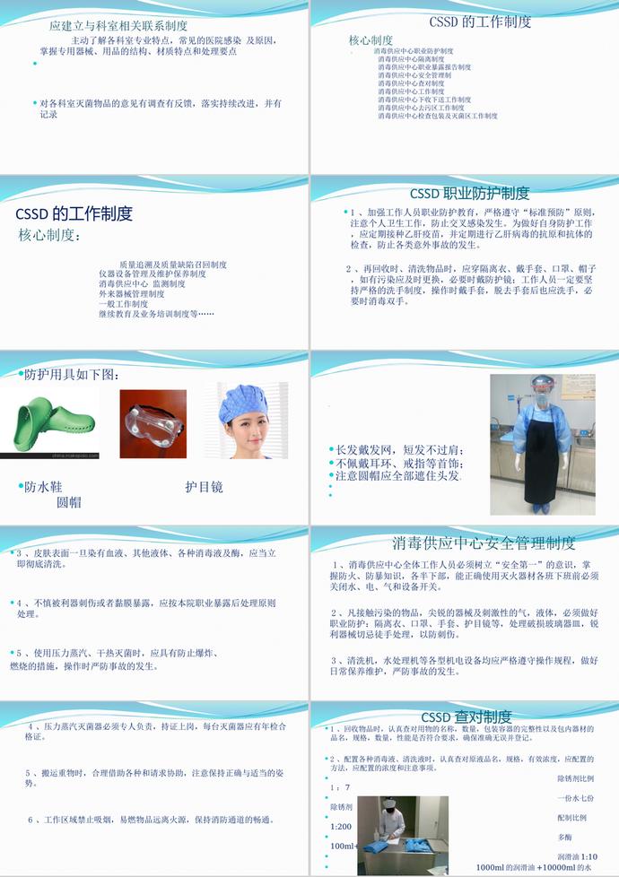 消毒供應中心工作制度PPT模板-1