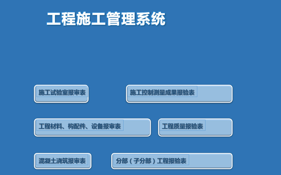 工程施工管理系統表