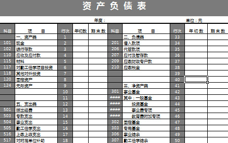 公司資產(chǎn)負(fù)債表excel-1