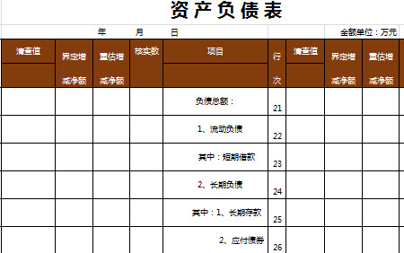 資產負債表模板-1
