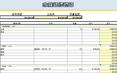 家庭整修預算-1