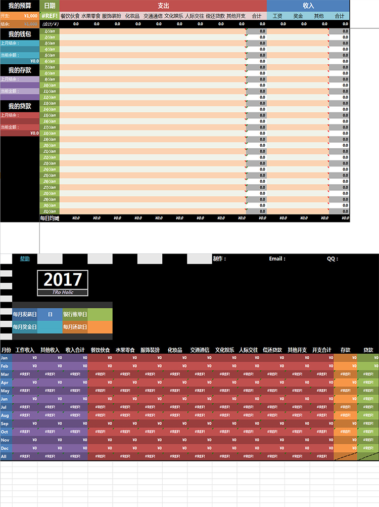 2019年花銷記賬本-1